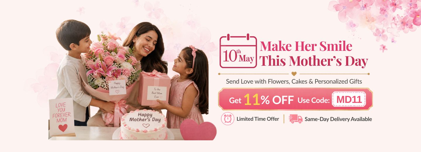 Send Love with Flowers, Cakes & Personalized Gifts