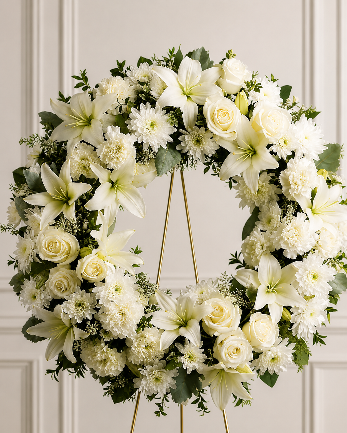 White Sympathy Wreath