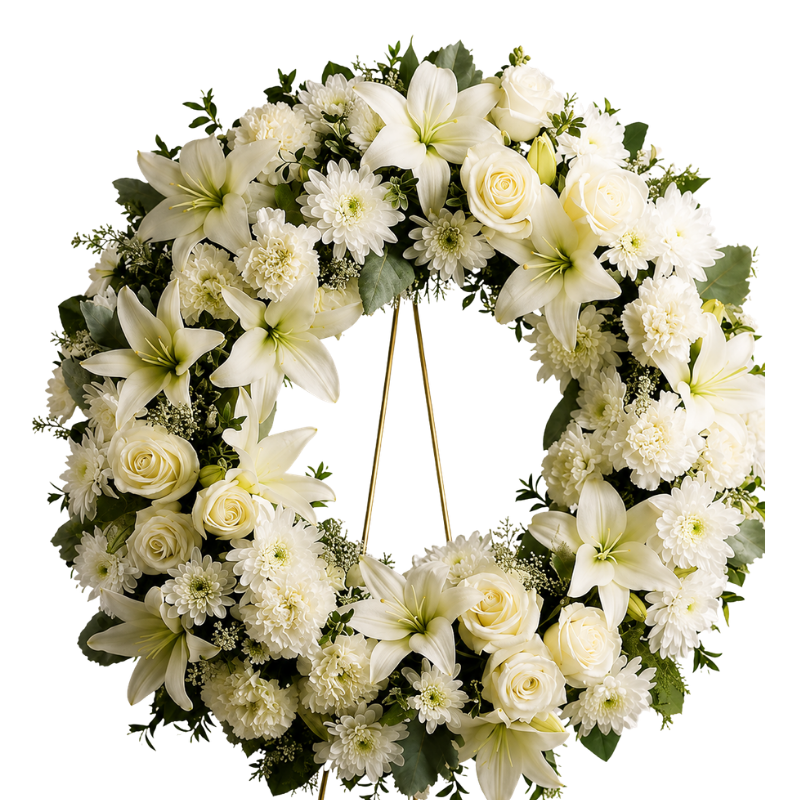 White Sympathy Wreath