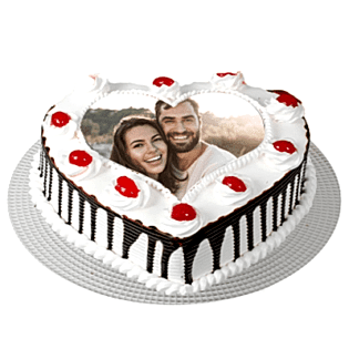 Heart Shape Photo Cake