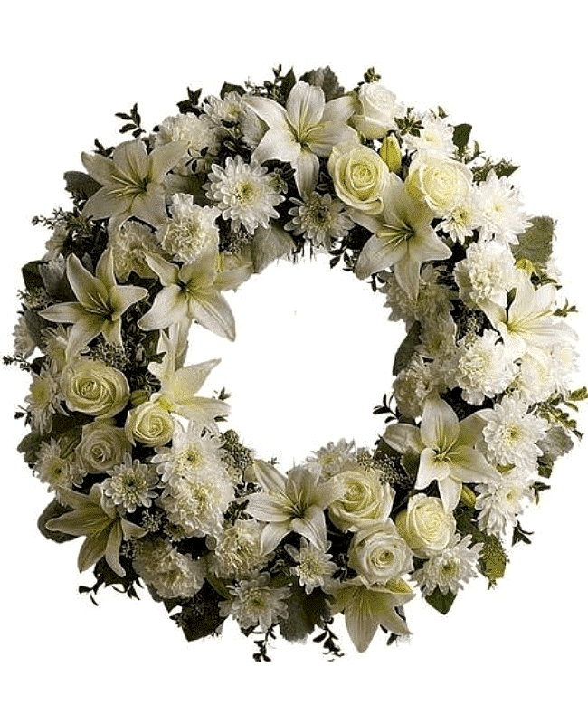 White Sympathy Wreath