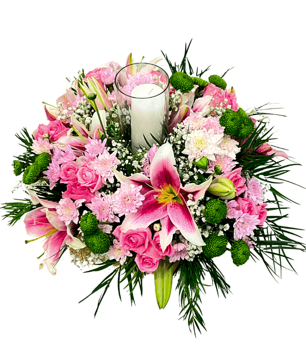 Floral Candle Arrangement